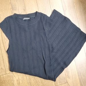 NWOT Zara Black Cotton Bodycon Mini Dress, Small